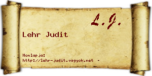 Lehr Judit névjegykártya