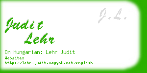 judit lehr business card